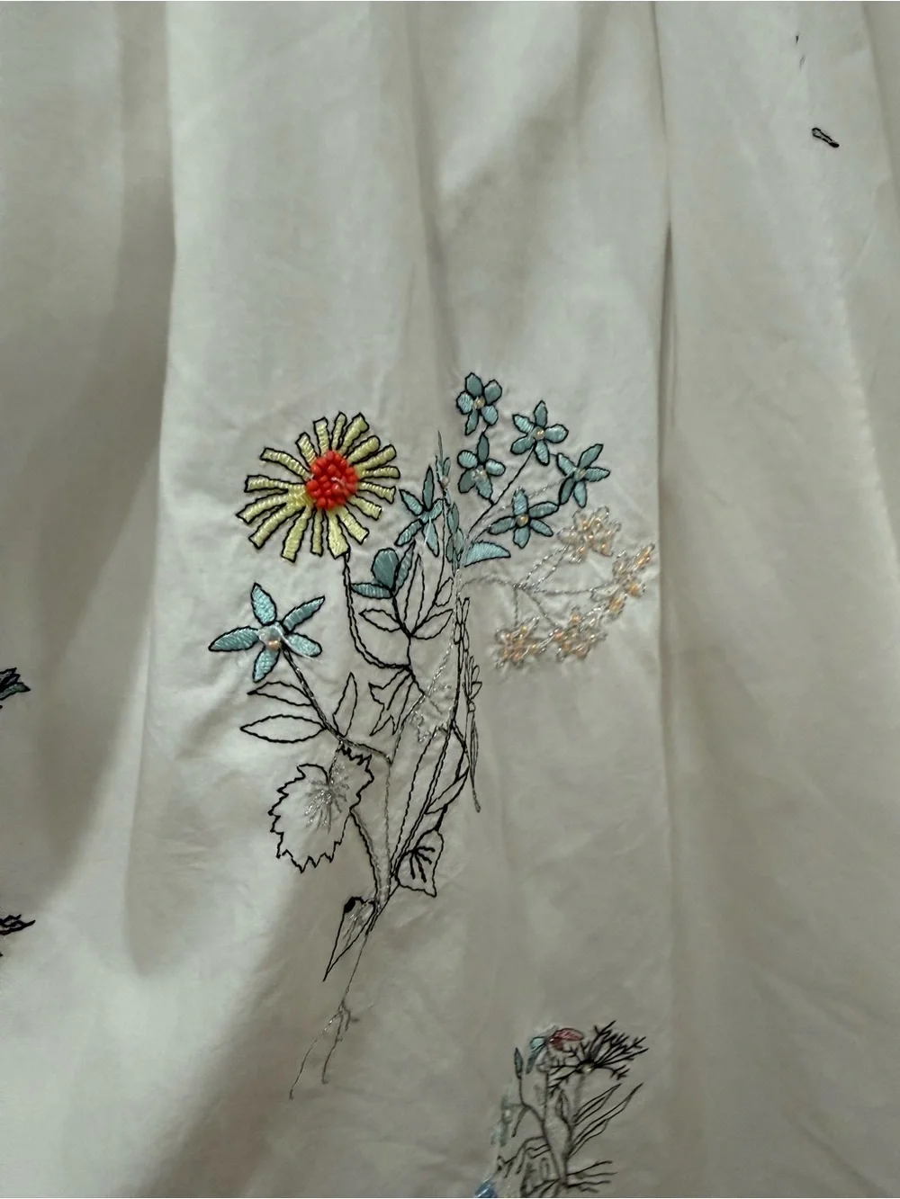 JCREW Maison Embellished Embroidered Cotton-poplin Midi Dress In White